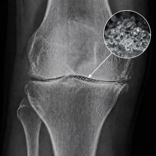 Calcium crystals grinding inside joints